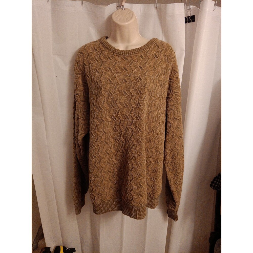 Vintage TSR USA Collection Sweater Large  Herringbone  pattern 80s 90s